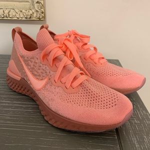 Nike women’s sz 8 epic react pink flyknit running